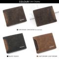 Slim 2 Fold Wallets Portable Dull Polish Interior Zipper Pocket Men's Short Wallet ID Badge Holder Credit Card Case Credit Card Case Zipper Poucht. 