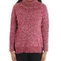 Maroon Woolen High Neck Sweater For Women. 