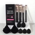 Bizzy MAANGE 11PCS Makeup Tool Kit 4PCS Makeup Brush Wih Powder Puff Makeup Sponge Finger Air Cushion Puff Concealer Blend Eyeshadow. 