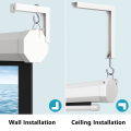 Projector Screen Wall Mount L-Brackets  Wall And Ceiling Hanging Bracket For Home Projector and Movie Screens, 6 inch Adjustable Mounting Hooks for Projection Screen 60KG Weight Capacity White. 