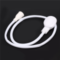 NAMUNY 2X White Hair Shower Water Hose Tube Bathroom Shampoo Bath Mixer Tap. 