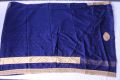 Blue Pure Chiffon Saree for Women. 
