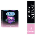 Durex Intense Condoms 3 Pcs per Pack Latex Condoms Intense Pleasure. 