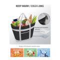 NAMUNY Insulated Cooler Bag, Reusable 40L Soft Cooler Bags, Cooler Leak Proof Portable Thermal Bags for Groceries Beach Black. 