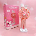 Sanrio Cartoon Portable Handheld Small Fan Cute Mini Kuromi Melody Children Students Desktop Small Electric Fans. 