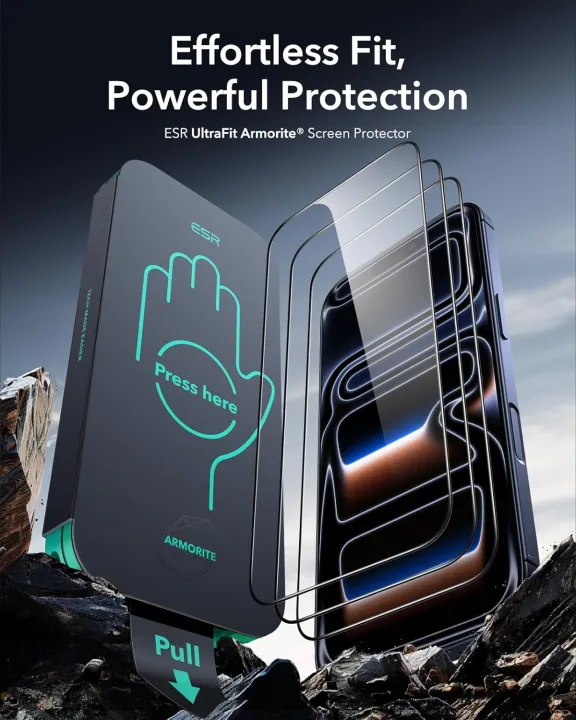ESR%20iPhone%2017%20Pro%20Max%20Screen%20Protector%20UltraFit%20Armorite%20Ultra-Tough%20Tempered%20Glass%20-%20Image%206