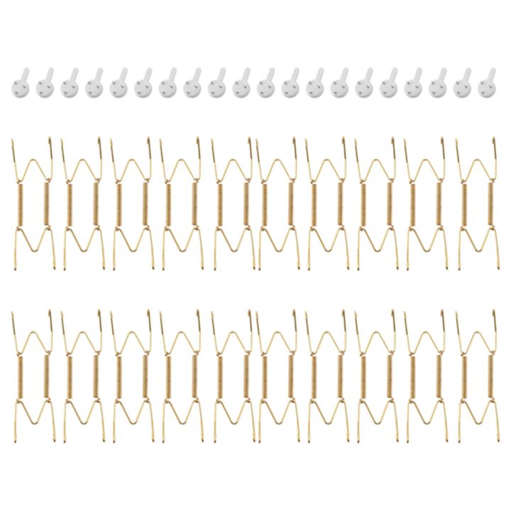 ARELENE 20 Pieces 6 Inch Plate Hangers Wall Plate Hangers Brass Wire Plate Holders with 20 Pieces Wall Hooks