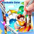 12-120 Colors Professional Washable Acrylic Marker Pen Stackable Color Smooth Writing Watercolor Pen DIY Hand Drawing Quick Drying Art Painting Markers Stone Paint. 