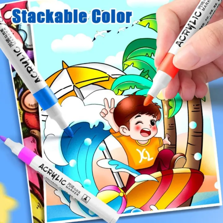 12-120%20Colors%20Professional%20Washable%20Acrylic%20Marker%20Pen%20Stackable%20Color%20Smooth%20Writing%20Watercolor%20Pen%20DIY%20Hand%20Drawing%20Quick%20Drying%20Art%20Painting%20Markers%20Stone%20Paint%20-%20Image%208