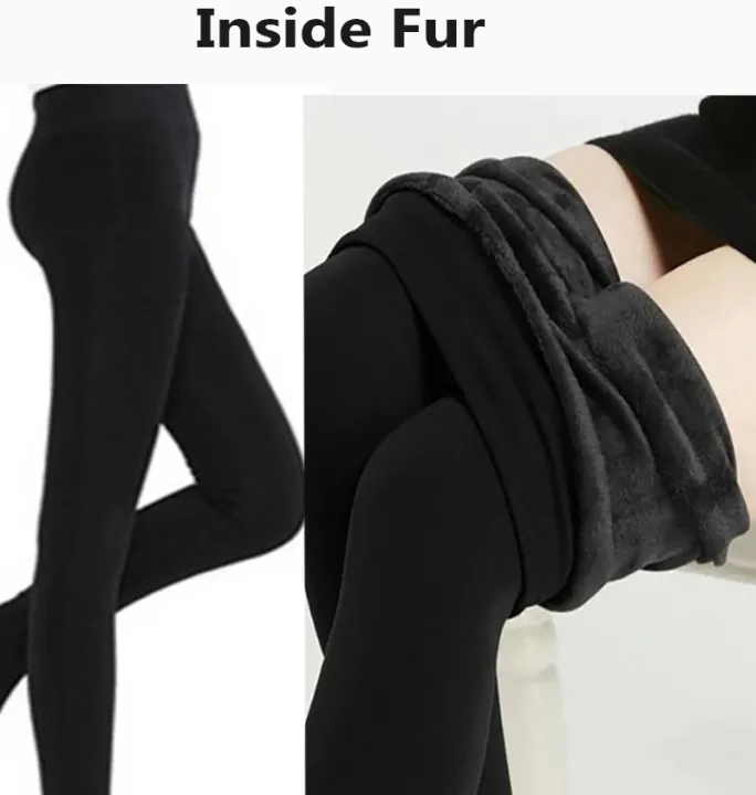 Winter%20Thick%20Fleece%20Fur%20Lined%20Black%20Leggings%20For%20Women%20-%20Image%203
