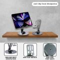 Metal Body Mobile Phone Stand for Desk/Bed, 360-Degree Rotating, Adjustable Foldable Cell Phone Holder. 