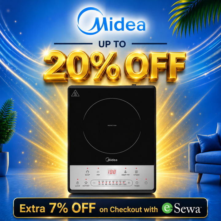 Midea Brand 2100 Watt Induction Cooktop, Model MC-VS2113R-EMC, 2 Years Warranty