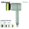 Difutagui Cleaning Tools Handheld Electric Cleaning Brush Wireless Battery Brush Bathroom Kitchen Tile Carpet Brush Cleaning Tools With 2/4/6 Brush Heads. 