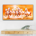 Seven Horse Vastu Art Printed in Hard Wood Frame. 