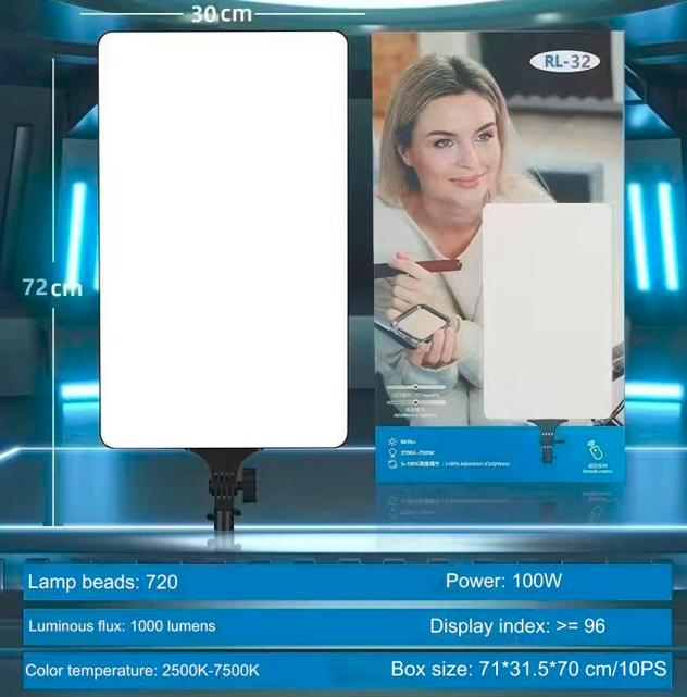 RL%2019/24/32inch%20Square%20Large%20Screen%20Flat%20Panel%20Remote%20Control%20Dimmable%20Photography%20Live%20Fill%20Light%20for%20Studio%20YouTube%20Tiktok%20-%20Image%204