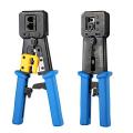 RJ45 Crimp Tool Pass Through Crimper Ethernet Cable Connector Crimping Tool Ratcheting Hand Tools - Wire Stripper - Crimper - Cutter. 