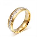 VaryGood Rhinestones Embellished Gold Toned Ring For Men. 