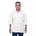Quarter Sleeves Waffle Shirt For Men. 