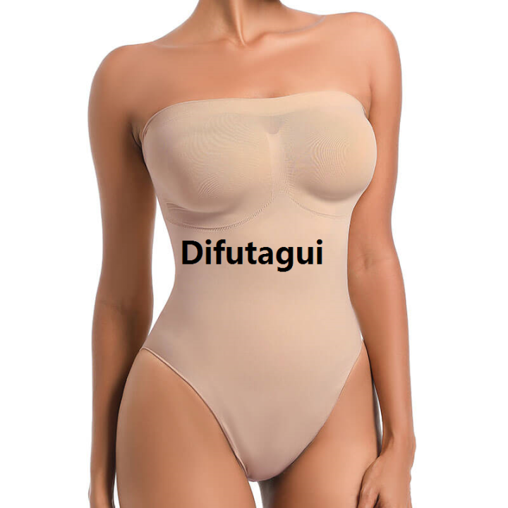 Difutagui%20Women's%20Shapewear%20Bodysuit%20Tummy%20Control%20Body%20Shaper%20Seamless%20Affordable%20Sculpting%20Snatched%20Waist%20Body%20Suit%20Thong%20Bodysuit%20-%20Image%202