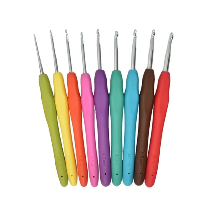 9%20Pieces%20Crochet%20Hooks%20Extra%20Long%E2%80%AF%20Knitting%20Needles%20Ergonomic%20Handle%20Crochet%20Hooks%20Set%20-%20Image%204