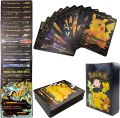55PCS Black Pokemon Cards Vmax TCG GX EX Cards. 