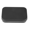 fasdaga 2X 95x60x21mm Black Tin Box Black Metal Box With Matte Candy Box Small Box. 