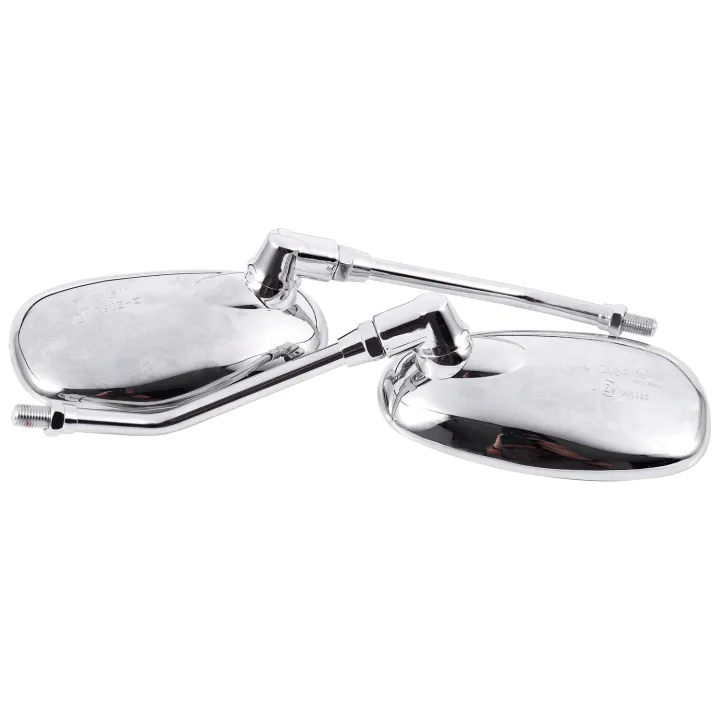 JAERBEE%20Universal%20Chrome%20Motorcycle%20Motorbike%20Mirrors%20for%2010mm%20-%20Image%203
