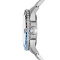 Fossil Silver/Blue Stainless Steel Business Watch For Men - FS5991. 