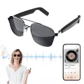 Smart Bluetooth Audio Sunglasses – New Black | Voice Assistant, Open-Ear Speakers, UV Protection, Hands-Free Control Glasses - Ojustore. 