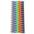 Clip-on String Cable Marker Boxed Plastic Number Number Wire Label Tube Set Color Cable Marker (150PCS KCM-1.5MM). 