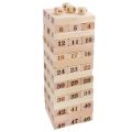 48-Piece Jenga Wooden Tumbling Tower Game with Numbered Blocks & Dice – Educational Toy for Kids & Adults, Family Game for Skill Development & Fun Nights. 