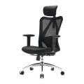 SIHOO M18 Ergonomic Office Chair Adjustable Headrest with 2D Armrest Lumbar Support and PU Wheels Swivel Tilt Function Black. 