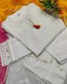 Women’s Pure Cotton Schiffli & Lino Kurti Pant with Lahariya Dupatta Set By Sapnaaz Fashion. 