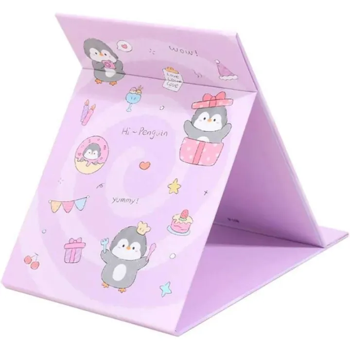 Cartoon%20Cute%20Portable%20Double%20Sided%20Stereo%20Folding%20Vanity%20Girl%20Heart%20Ruffle%20Design%20Mirror%20Makeup%20Skincare%20-%20Image%205