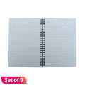 Paperline Black A5 Note Book 50 Pages Set of 9. 