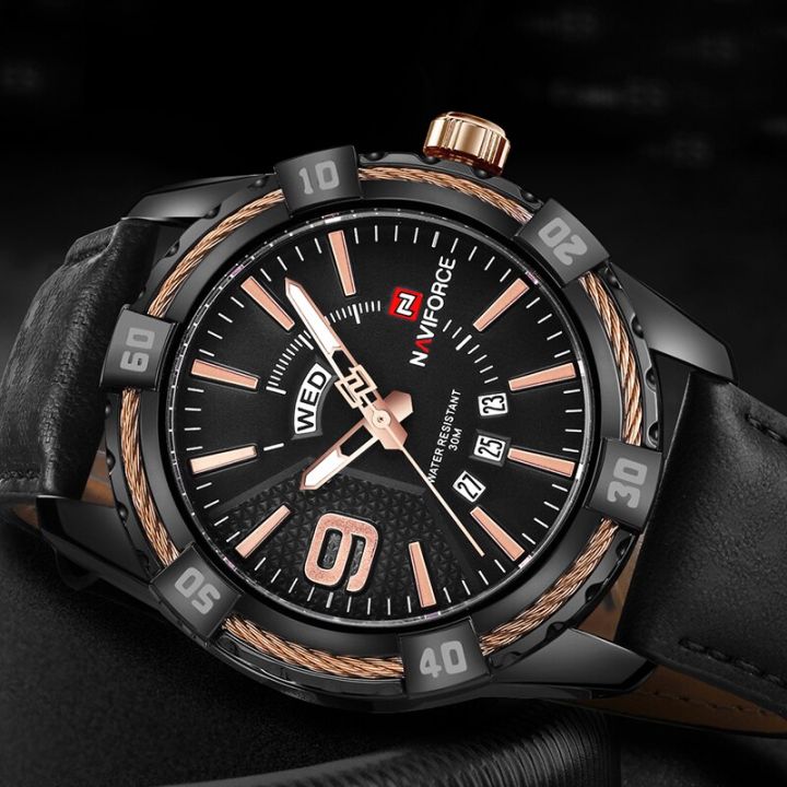 NaviForce%20NF9117%20Date/Day%20Function%20Analog%20Watch%20For%20Men-Black/RoseGold%20-%20Image%205
