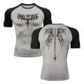HOT Printed Compression Shirt For Men Short Sleeves Gym Rash Guard Jogging Fitness Muscle Wear Shirt Athletic Clothes Tops Summer. 