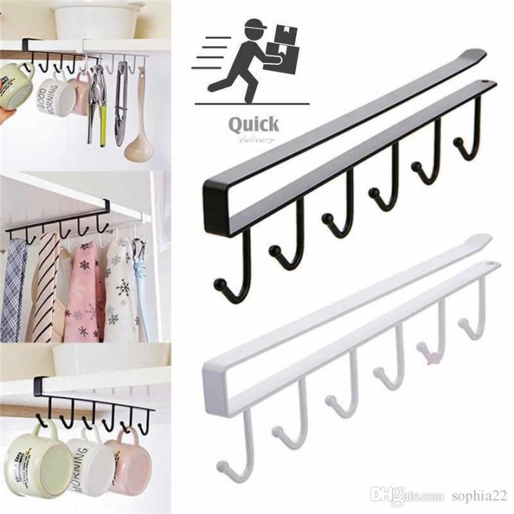 Pieces of Handmade Cast Iron Workshops' Black Under Cabinet Rack