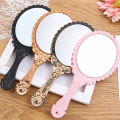 1Pcs Portable Vintage Makeup Mirror Hand Hold Oval Round Mirror Noble Restore Ancient Ways Court Mirror Beauty Tool Kengding. 