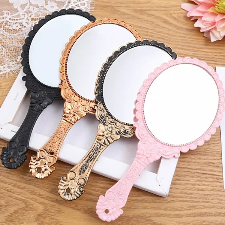 1Pcs%20Portable%20Vintage%20Makeup%20Mirror%20Hand%20Hold%20Oval%20Round%20Mirror%20Noble%20Restore%20Ancient%20Ways%20Court%20Mirror%20Beauty%20Tool%20Kengding%20-%20Image%202
