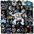 Artsy Home 25/50 Pcs Graffiti Astronaut Outer Space Stickers. 
