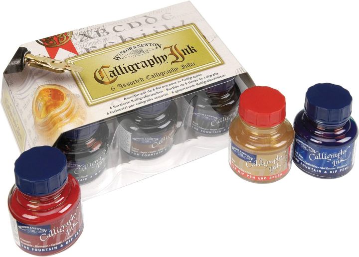 Winsor & Newton Calligraphy 6-Jar Ink Set, 30Ml