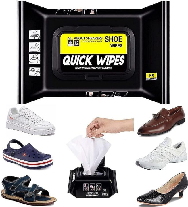 Shoes Cleaning wipes | Shoe Cleaner For Unisex Tissue Paper | Pack Of 80 Wipes