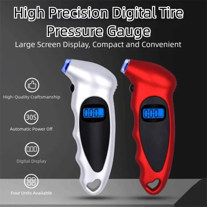 Universal High Precision Digital Tire Pressure Gauge LCD Display ...
