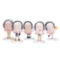 PVC Ornament Model Chassis Swimsuit Sonico Character 10CM Anime Super Work Set Q Version Doll Toy Gift Collection Box Material. 