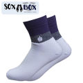 Soxabox Pack of 6 Pairs of Men Formal Premium Cotton Embroidery Summer Half Socks (SMH-27). 