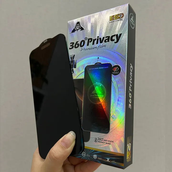 3pcs%20360%C2%B0%20Privacy%20ESD%20Tempered%20Glass%20ANTI%20STATIC%20Screen%20Protector%20Film%20For%20iPhone%2016%20Pro%20Max%2015%20Plus%2014%2013%2012%2011%20XS%20XR%20X%208%20SE%20-%20Image%203