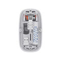 Transparent Magnetic Mouse Dual-mode Rechargeable BT Wireless 2.4ghz Usb Gaming Portable Mouse For Laptop Tablet PC Notebook. 