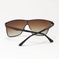 GREY JACK  Polarized Shaded Brown Lenses With Brown Metal Flexible Springs Frame Rect. One Pcs Lens Sunglasses Shades For Men. 