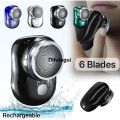 Difutagui New style Rechargeable Mini Shaver Portable Shaver Razor 6 Blade New Pocket Portable Sales promotion Shaver For Men Rechargeable Travel Razor (TINY SMALL HAIR TRIMMER ONLY). 